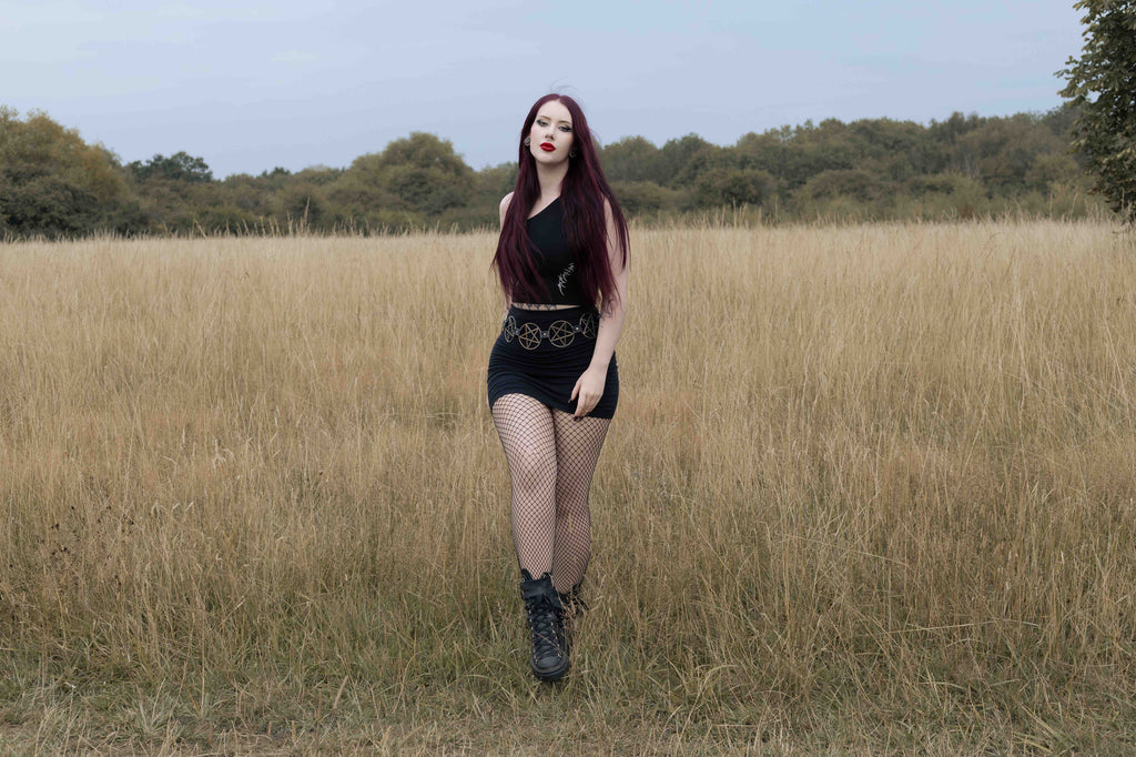 Exilium One Shoulder Crop Top